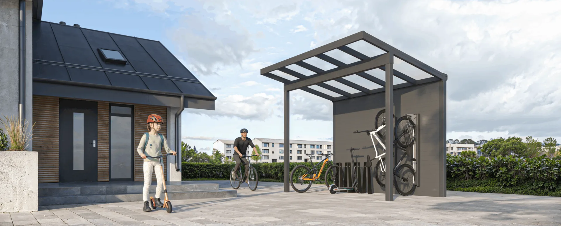 Fahrradüberdachung – Produktansicht